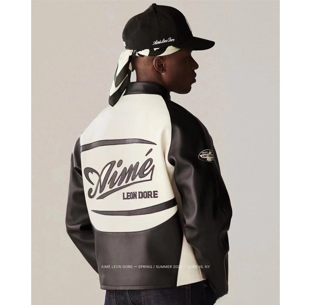 AIME LEON DORE レザーバイカージップアップジャケット T288-11515141312